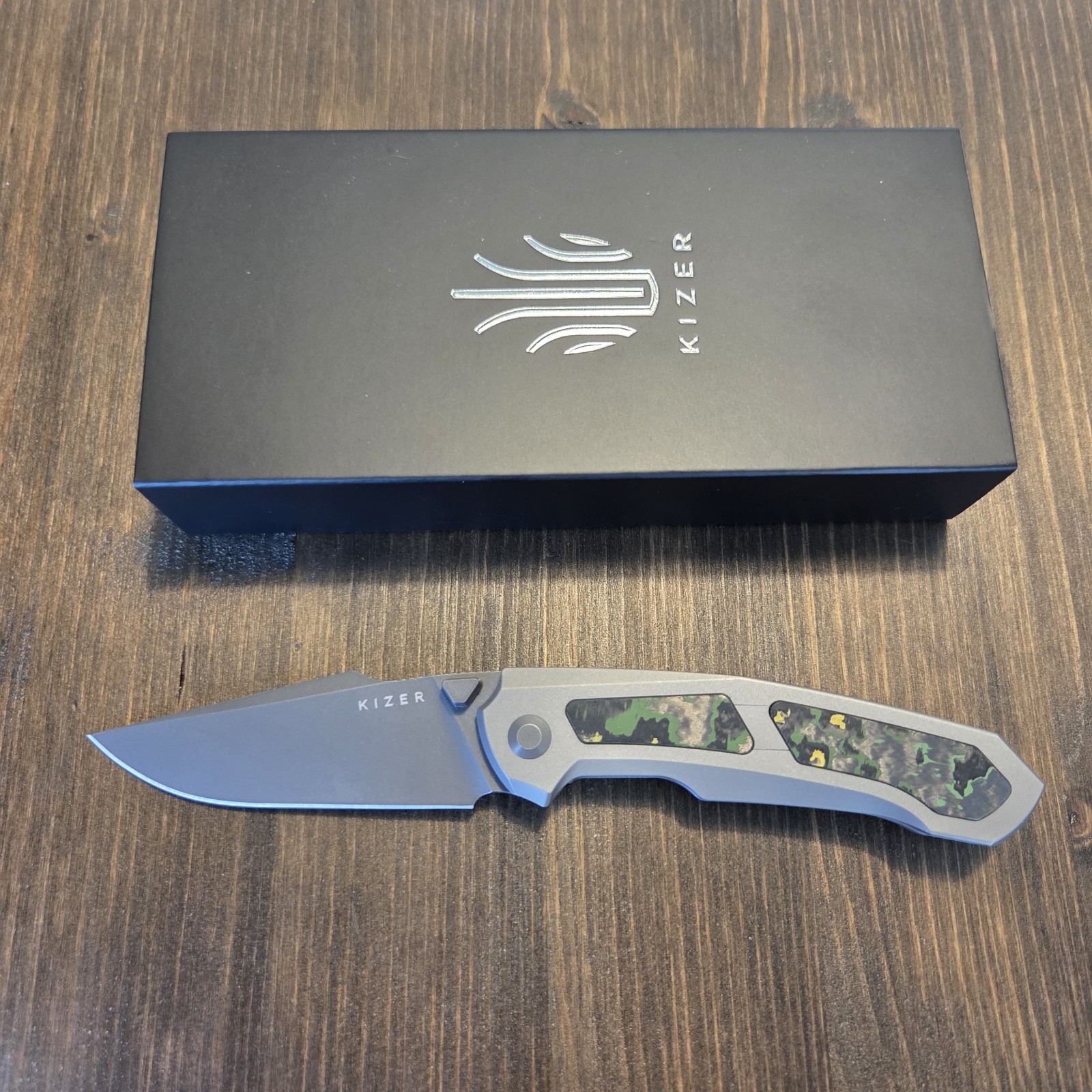 Kizer Feweed KI3694A2 Grey Stonewashed CPM S90V EDC Folding Pocketknife