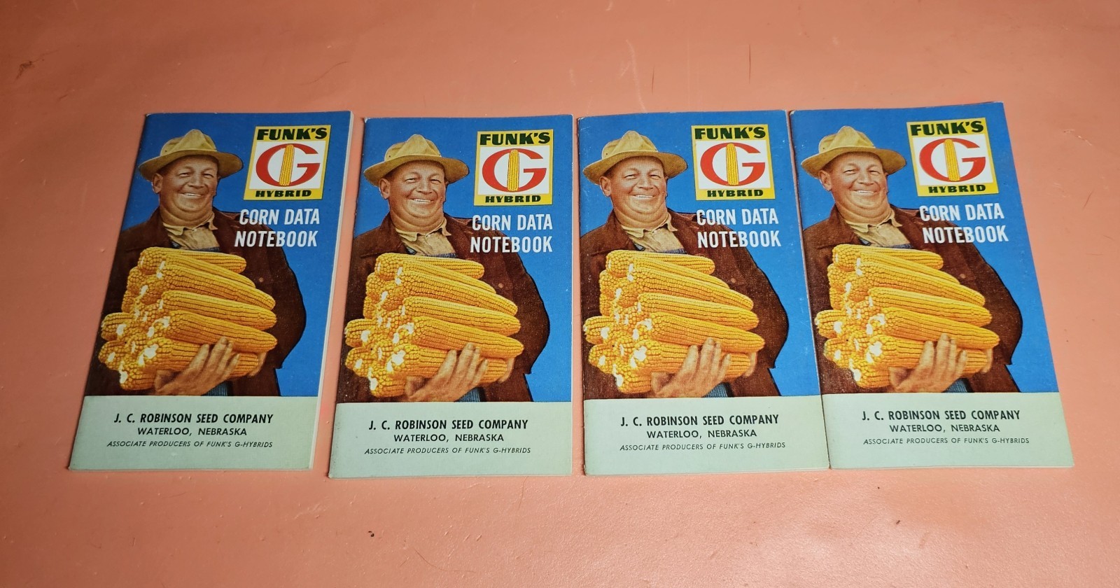 4 Vintage 1954 Funk's Hybrid Seed Corn Pocketbooks