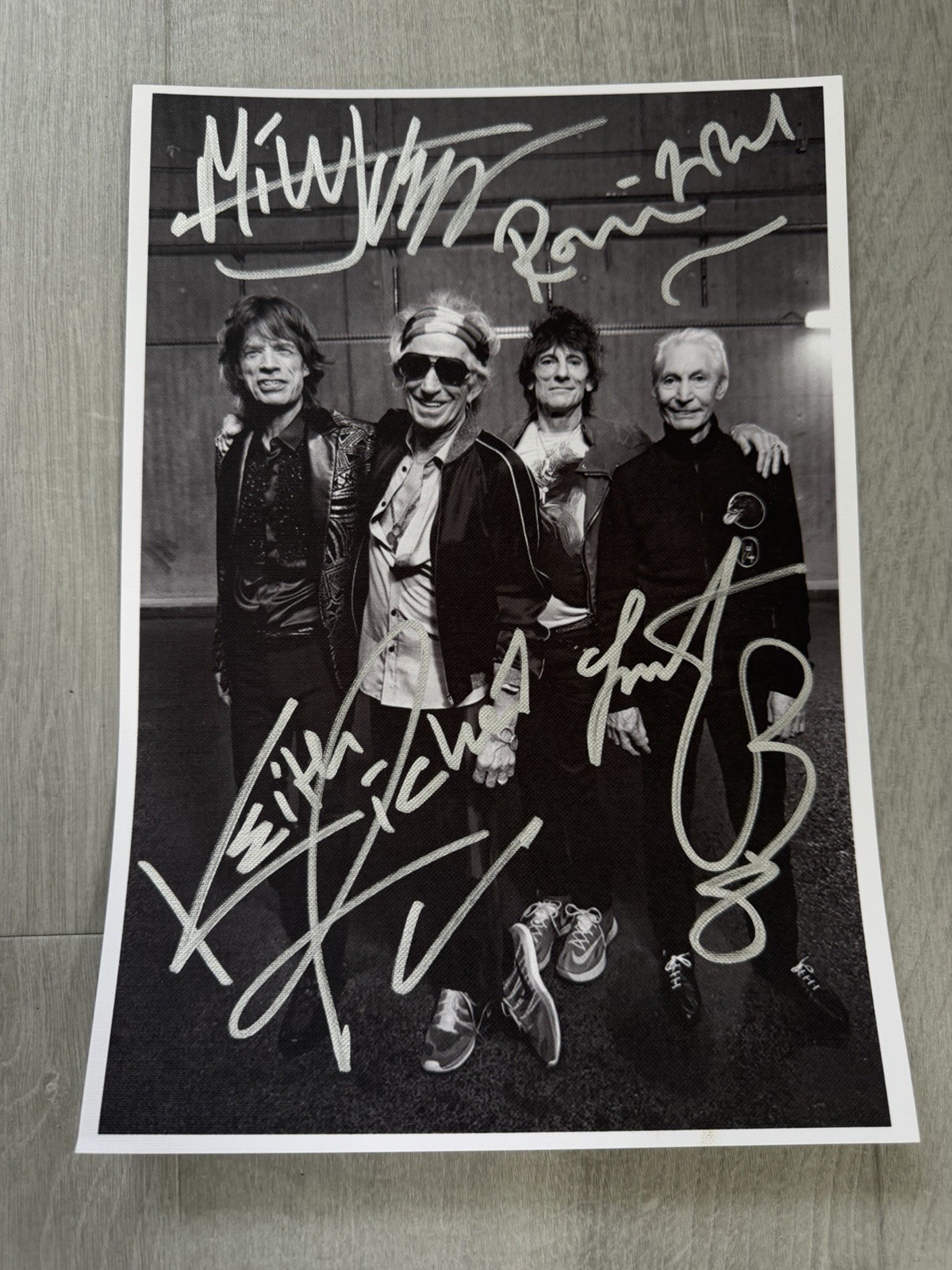 Rare Hand-Signed The Rolling Stones Band Signed Photo - Authentic Autographs