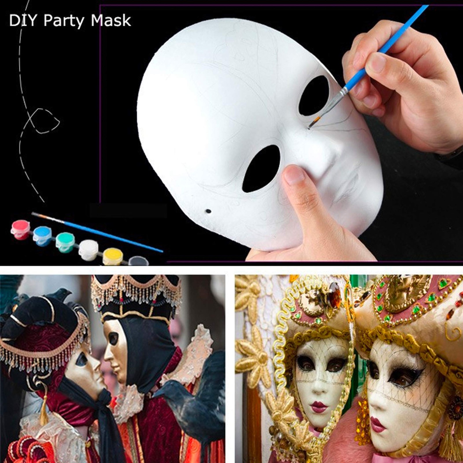 14 Pack Paper Mache Masks 2 Sizes for Artistic Projects Theater Halloween 14 Pack Paper Mache Masks 2 Sizes for Artistic Projects Theater Halloween