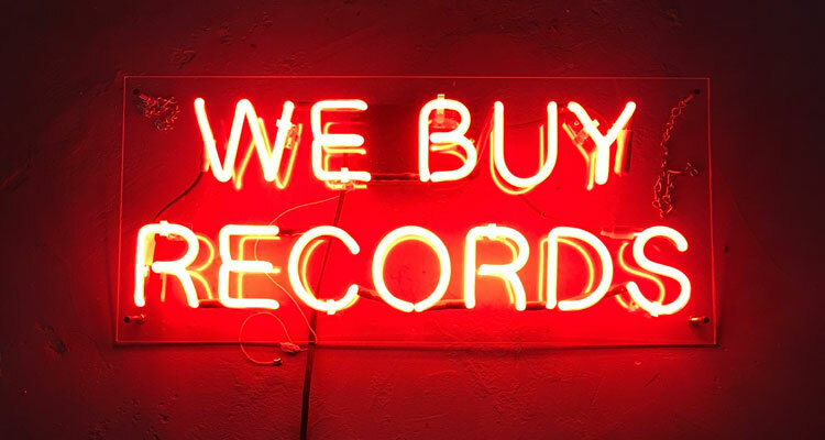 New We Buy Records Open Acrylic 20