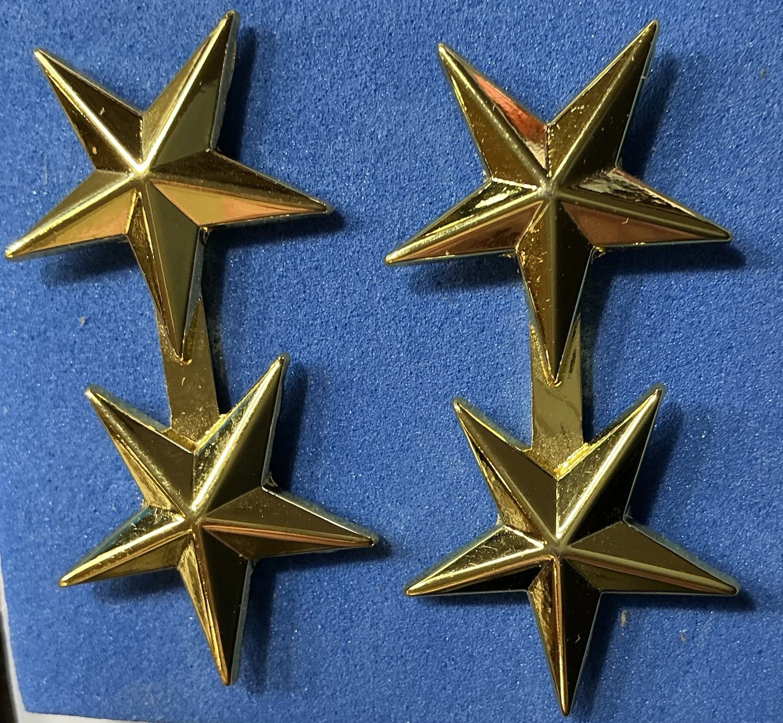 PAIR OF US ARMY USAF MAJOR GENERAL RANK INSIGNIA; REGULATION FULL SIZE