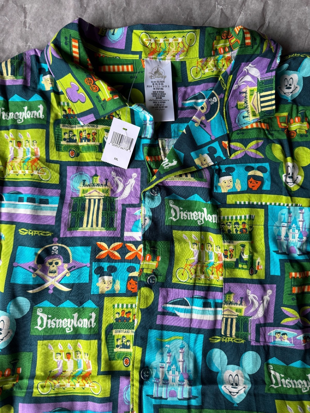 2023 Disneyland x Shag The Magic Panorama Hawaiian Camp Shirt XXL NEW Retired