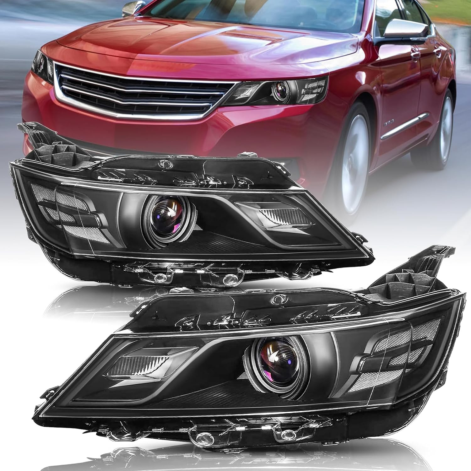 BRYGHT Fits for 2014 2015 2016 2017 2018 2019 2020 Chevy Impala Headlight Assemb