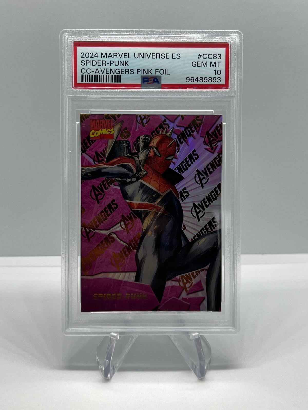 2024 Finding Unicorn Marvel Comics Pink Foil SSP SPIDER-PUNK #CC83 PSA 10 Gem