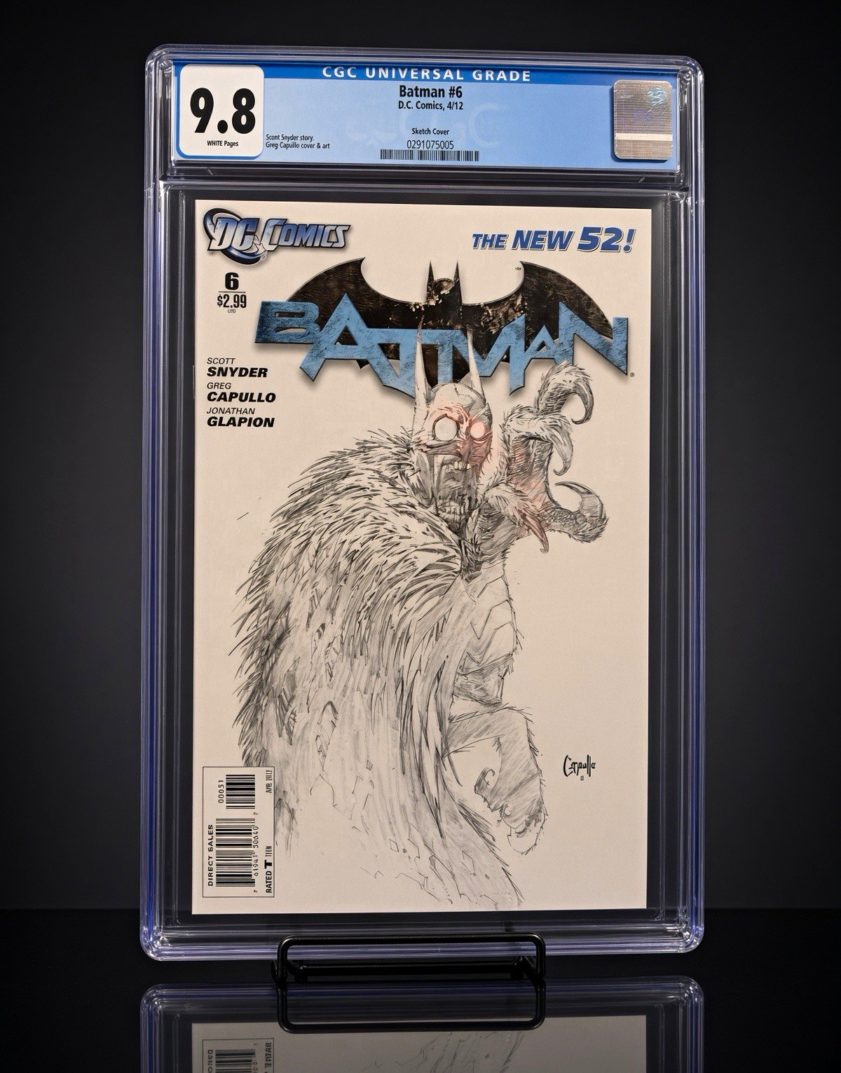 Rare 1:200 Batman #6 Sketch Variant (2012) CGC 9.8 1st Court of Owls appearance