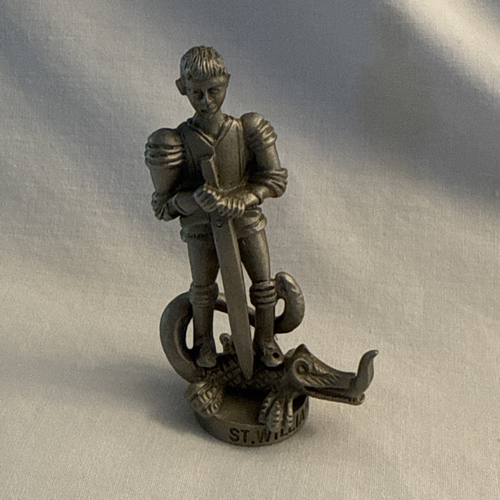 Creed Brand~Pewter St William Religious Statue~2.5”~Miniature Figurine