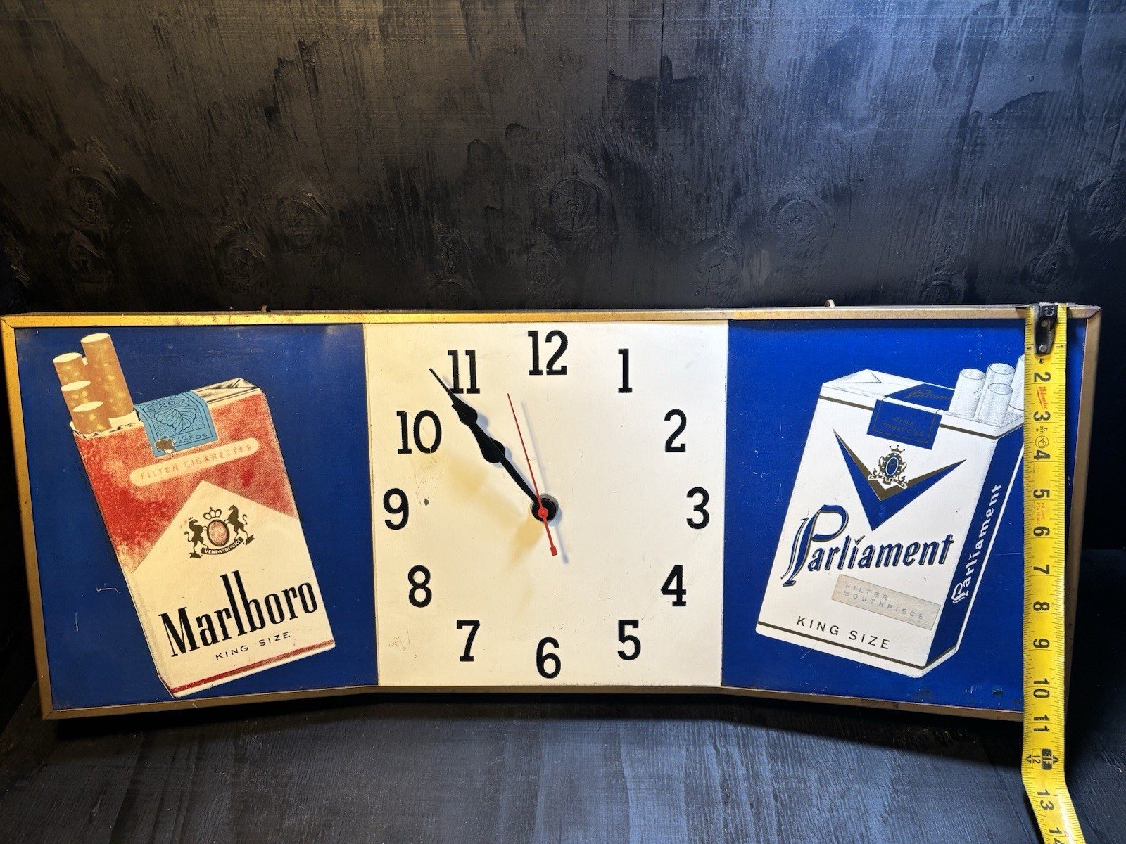 Vintage Marlboro And Parliament Cigarette Advertisement Store Display Clock- NW