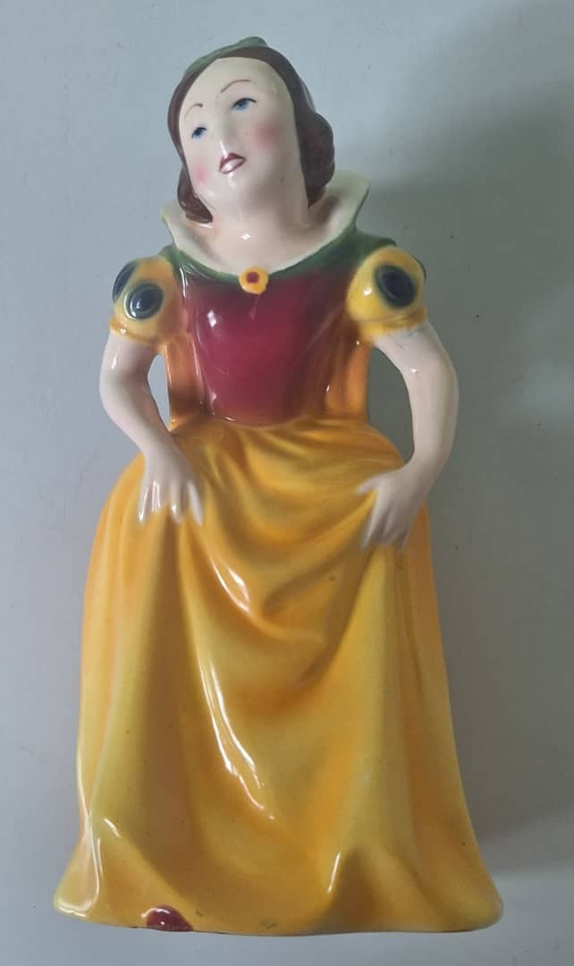 Vtg Ugo Zaccagnini WHITE SNOW Figure DISNEY Ceramic Italy 7.5