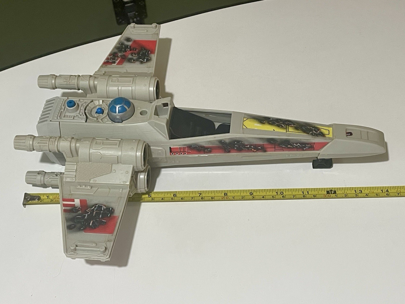 Vintage 1978 Kenner Star Wars Battle Damaged X-Wing Fighter -WORKING Light Sound