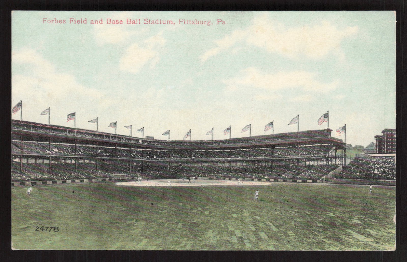 Baseball Sports Postcard Pittsburg Pirates Forbes Field Stadium c1910