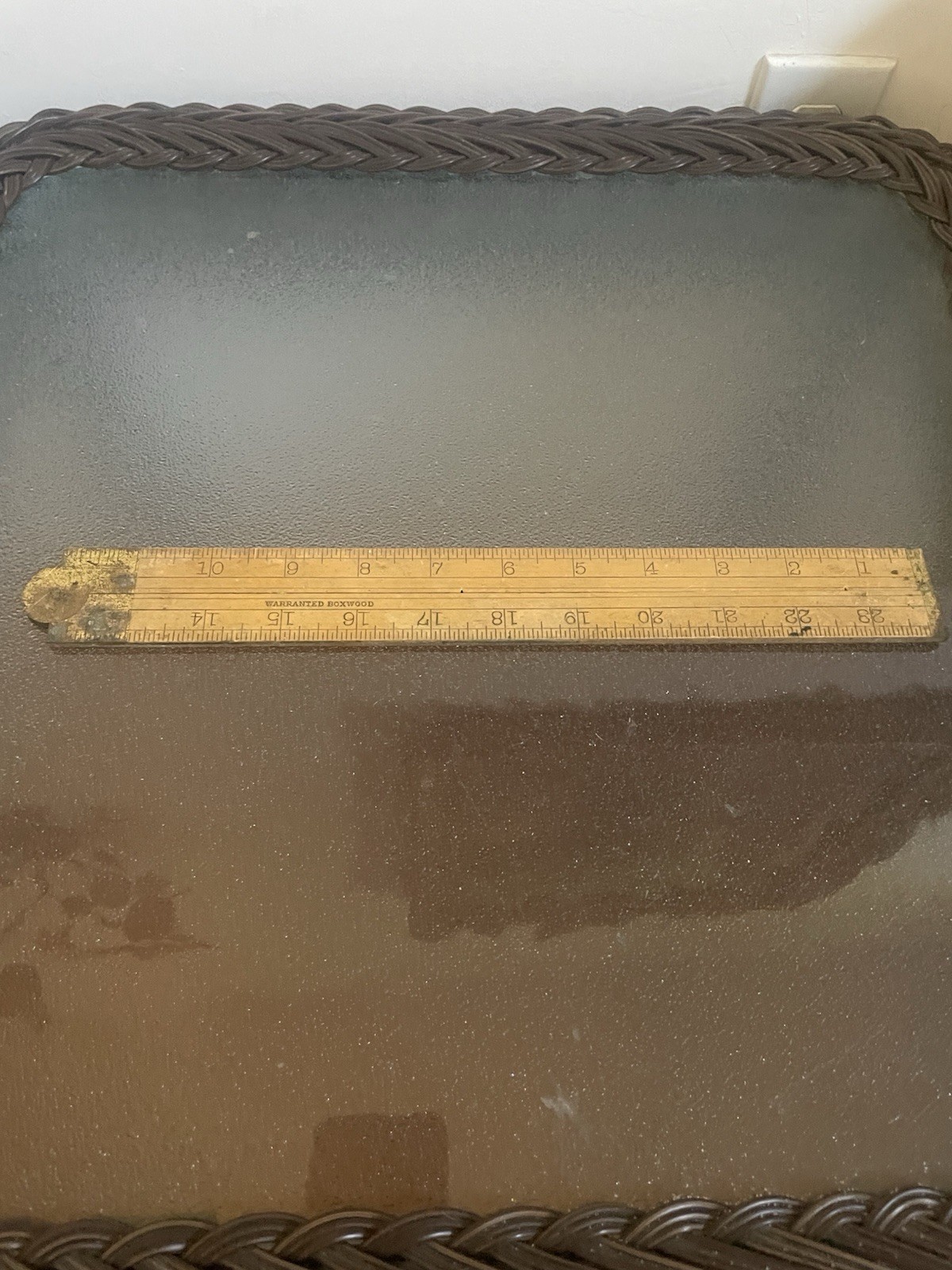 Antique VTG Stanley No 18 Boxwood Brass Folding Ruler 2 Foot/Fold Tool 1890-1920