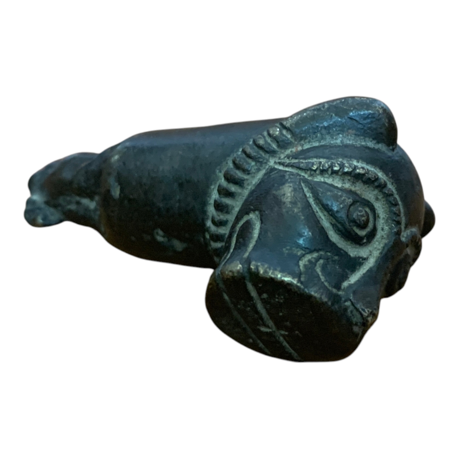 1800\'s Antique Vintage Handcrafted Bronze Unique Shape Figure South Indian Die