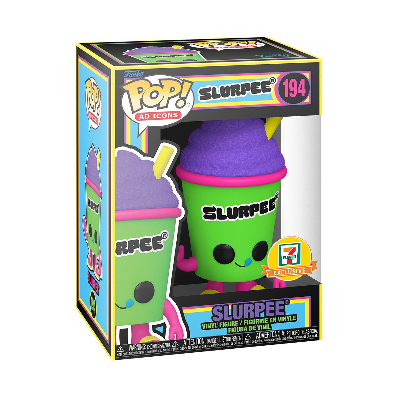 Funko Pop Ad Icons Slurpee 194 Blacklight 7-11 Exclusive