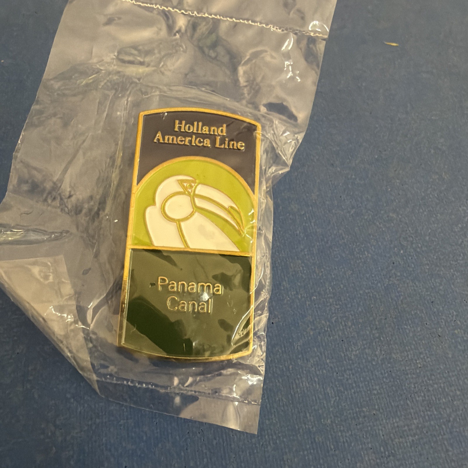Holland America Line Cruise Lapel Pin Panama Canel Gold Back