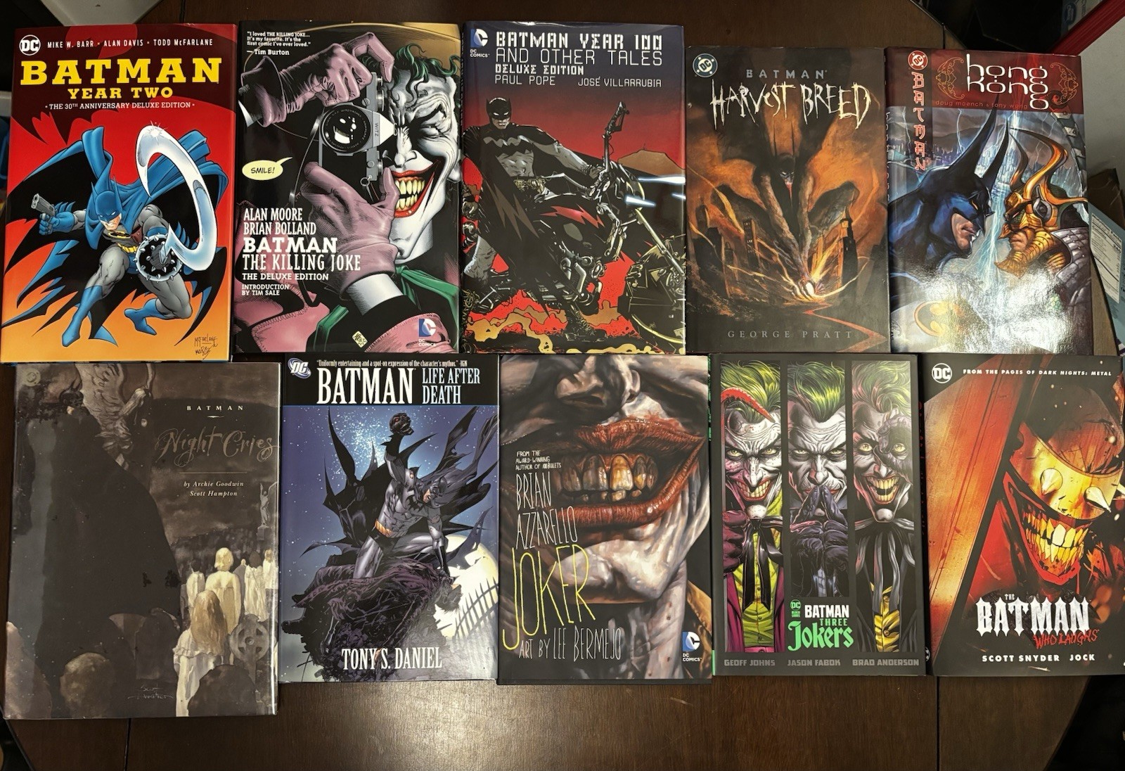 Batman Hardcover Graphic Novel Lot 10 Books Year 100 Killing Joke Joker Deluxe