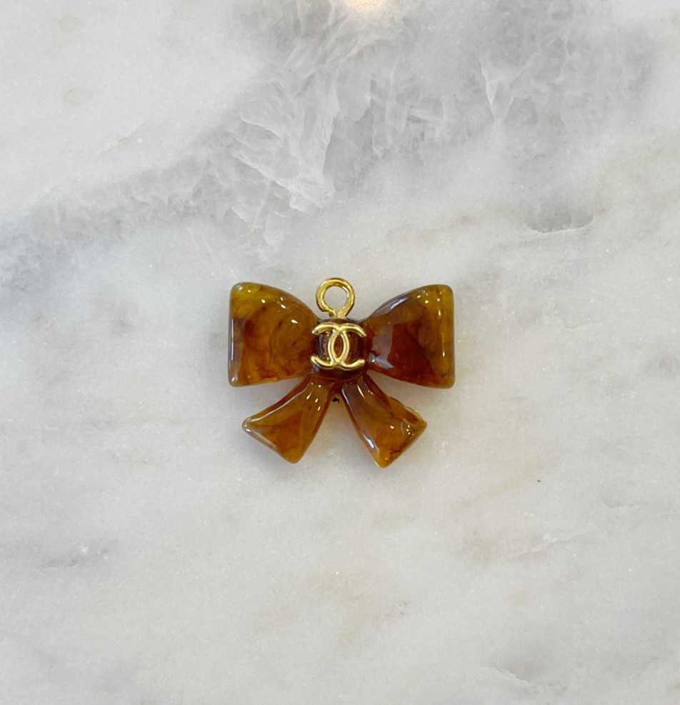 Designer Gold Bow Tortoise Zipperpull | set of 1