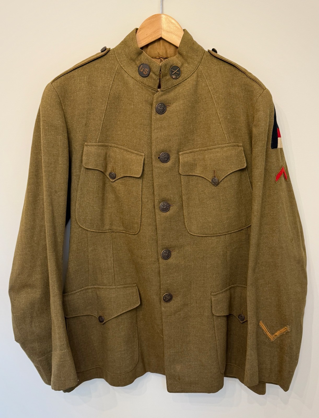 WWI WW1 US 1st Army Artillery Uniform Tunic Jacket ID'd - Superb Condition