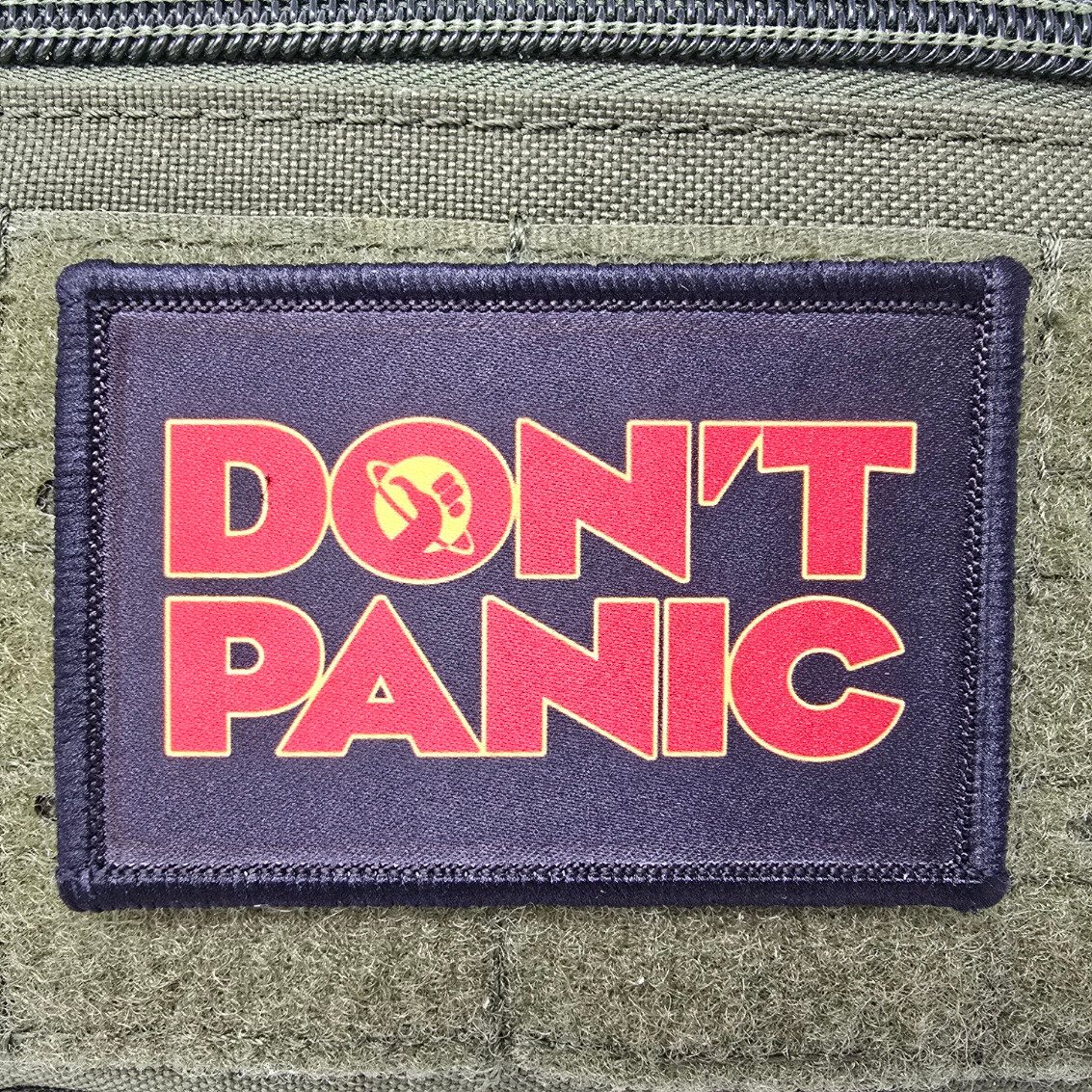 Dont Panic Morale Patch Tactical Military Army USA Flag Hook & Loop 3x2