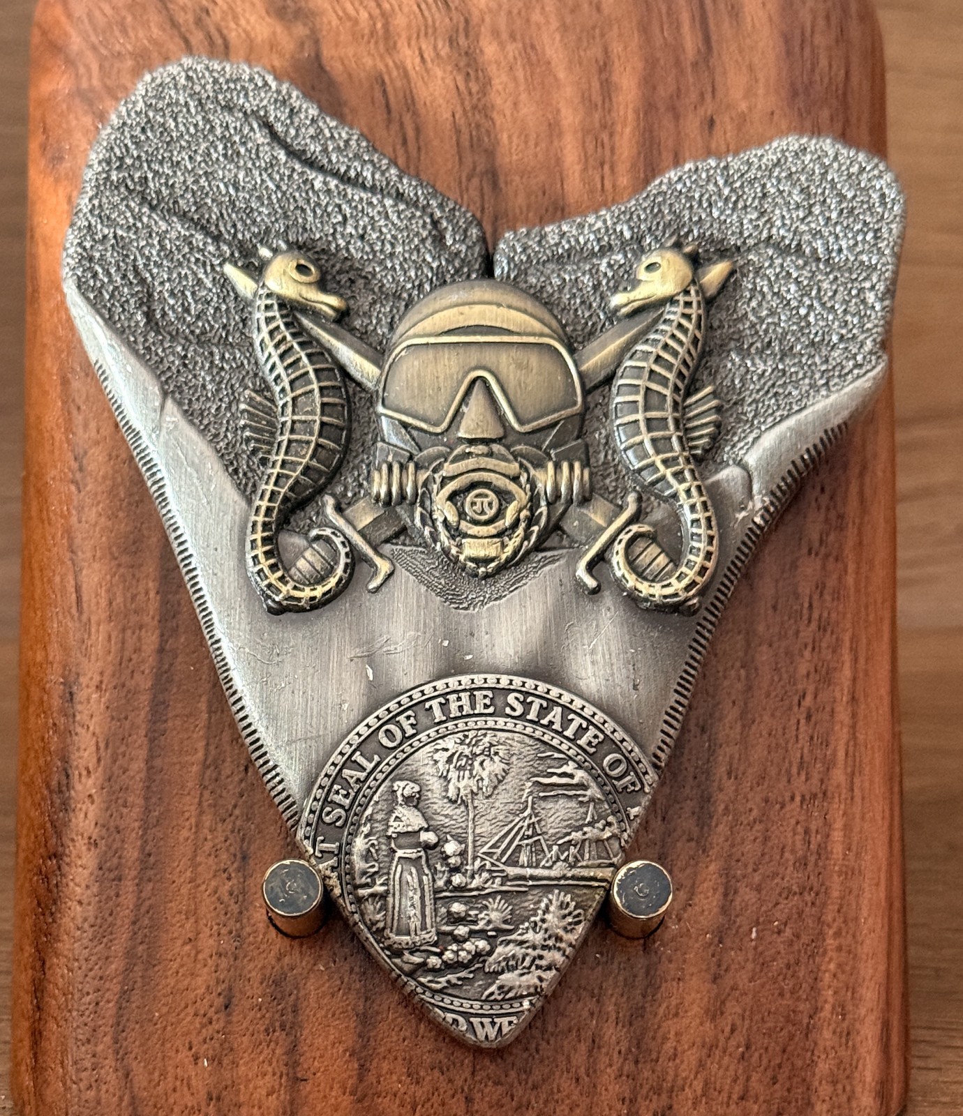 North Port Police Dive Team Shark Tooth Shaped Challenge Coin  M#22