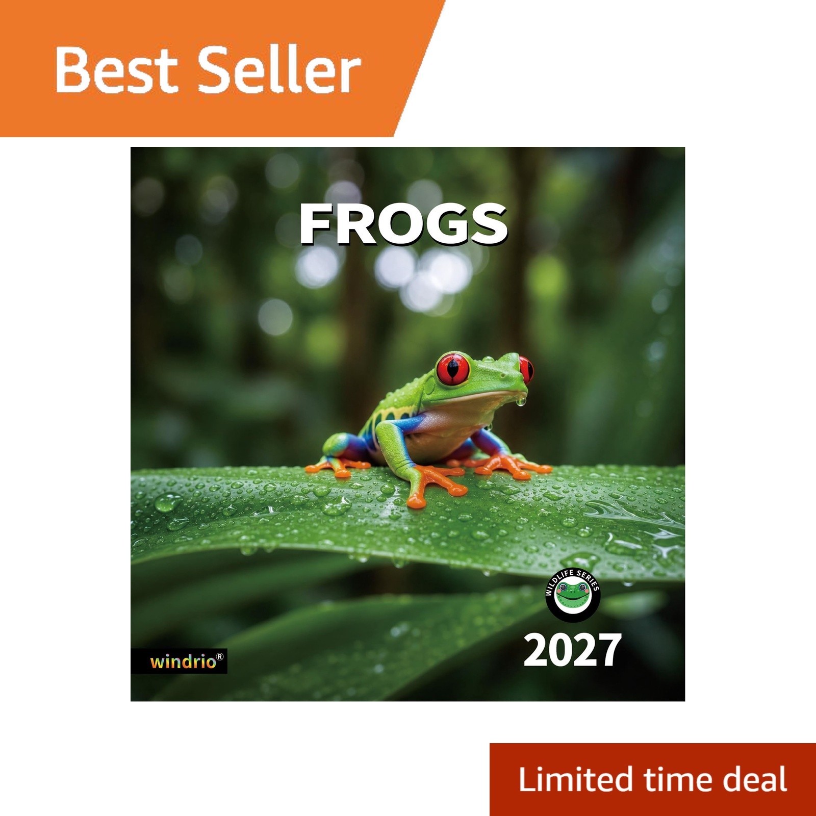 windrio 2026-2027 Wall Calendar, Frog windrio 2026-2027 Wall Calendar, Frog