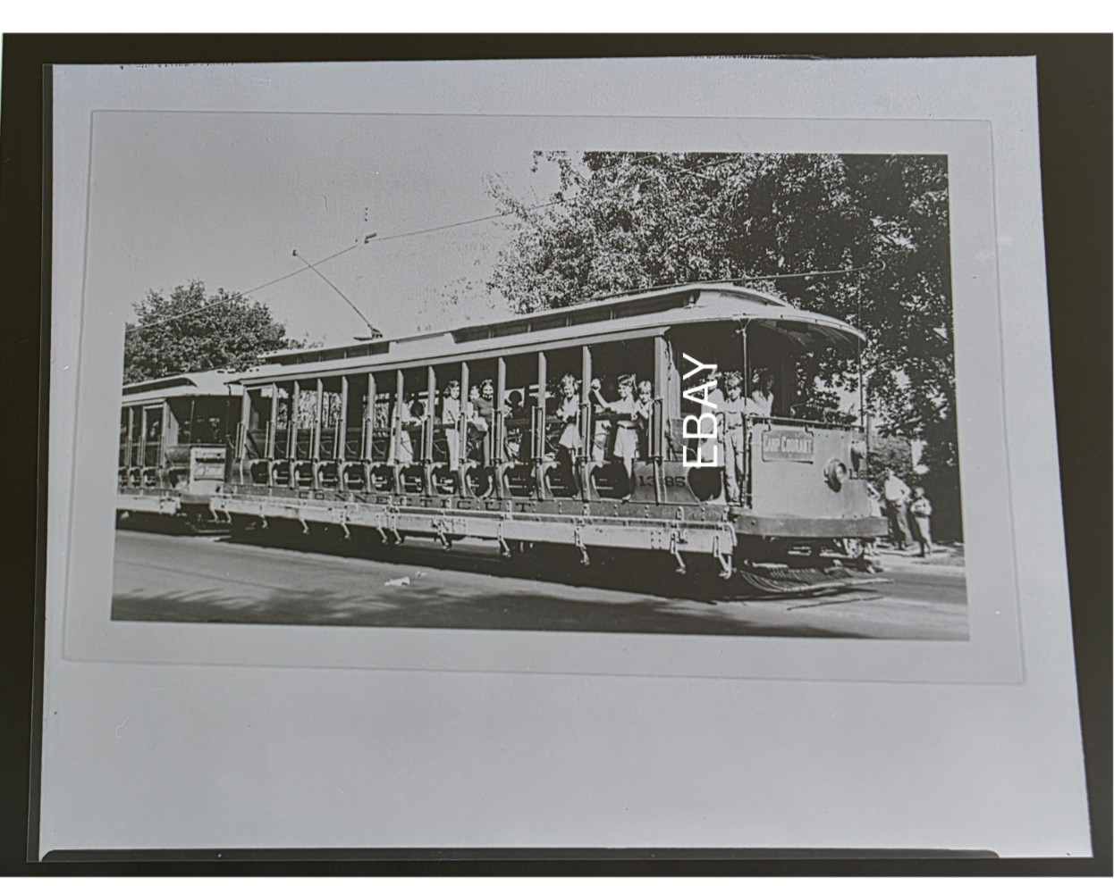 8/14/35 Connecticut Co. No 1385 Park Rd & Walter Ave Hartford Trolley Negative