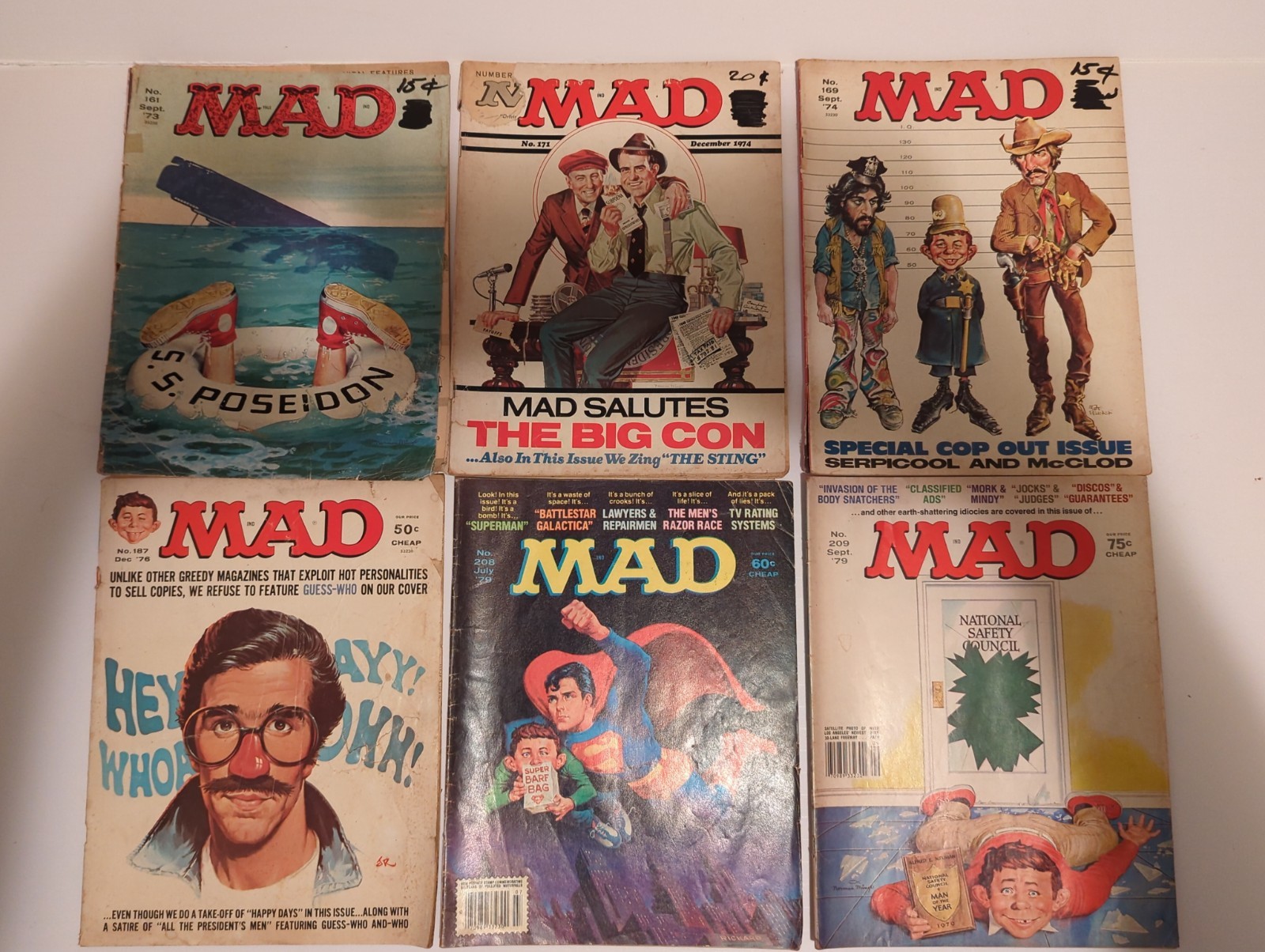 VTG 70’s MAD Magazine Issues 1973 To 1979 Lot of (6) Issues