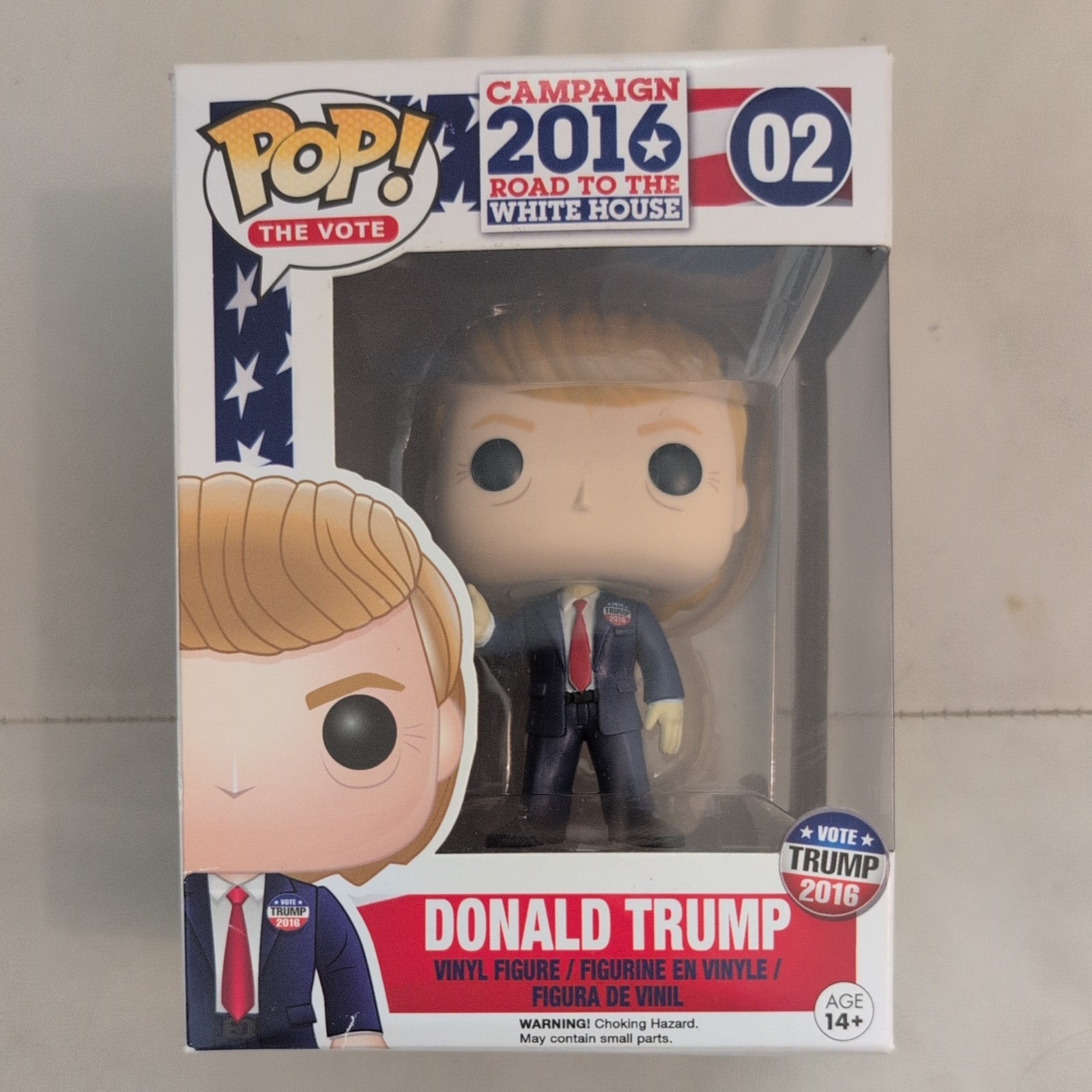 Funko Pop The Vote Donald Trump #02 Rare Campaign 2016 Original USA New