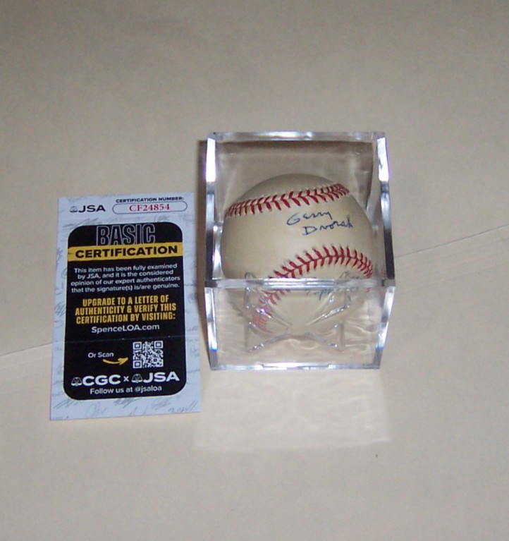 JSA  RARE signed BASEBALL  AUTOGRAPHED GERRY DVORAK 53 TOPPS ARTIST 1953 TOPPS