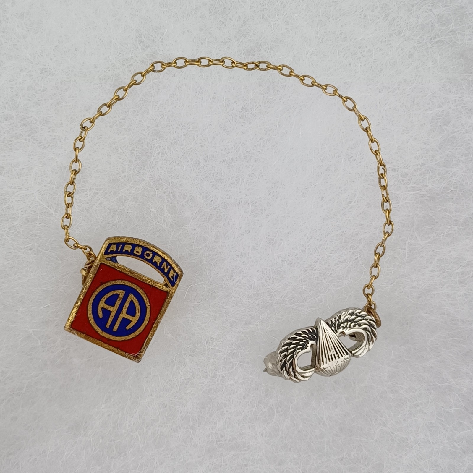VTG World War 2 WWII Army 82nd Airborne Sweetheart Pin All American Parachutist