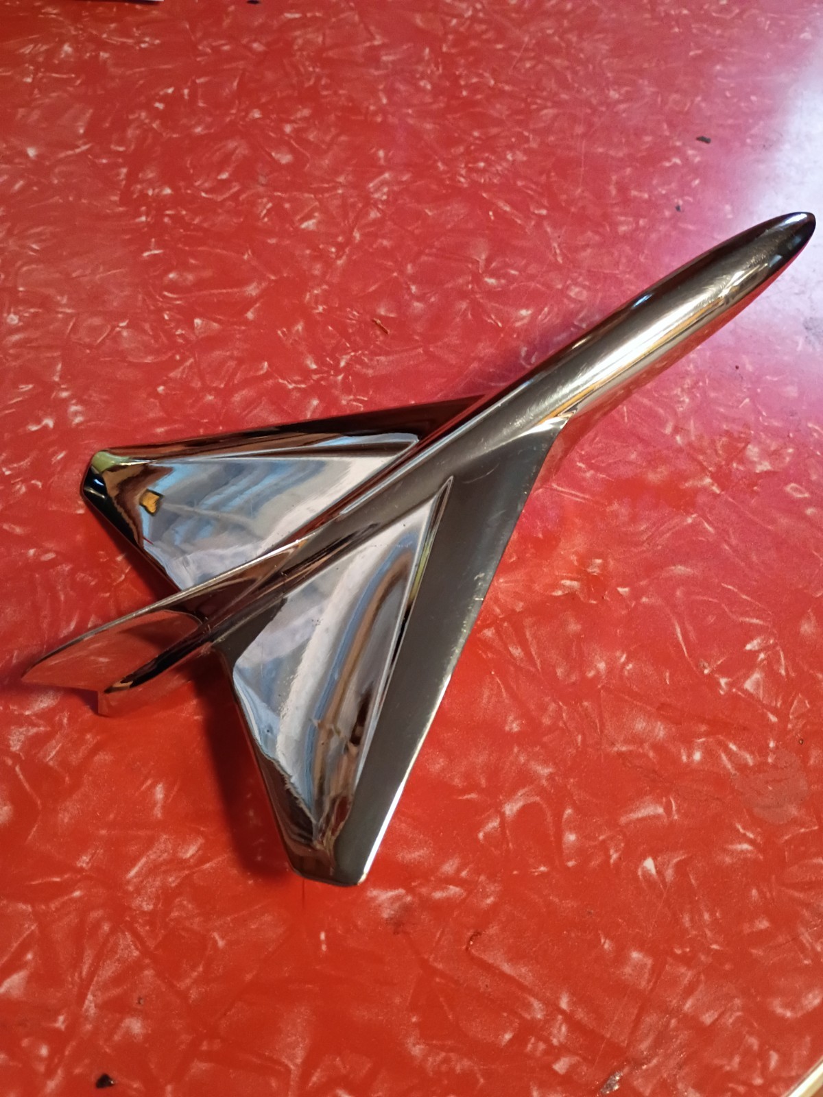 1954 Ford  Chrome Jet Airplane Hood Ornament BM 16853-A Trim Molding BM16853-A