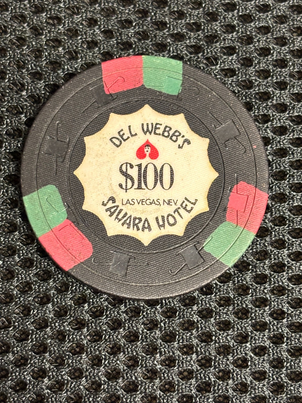 Vintage Sahara Hotel Casino Del Webb's Las Vegas Nevada $100 Chip