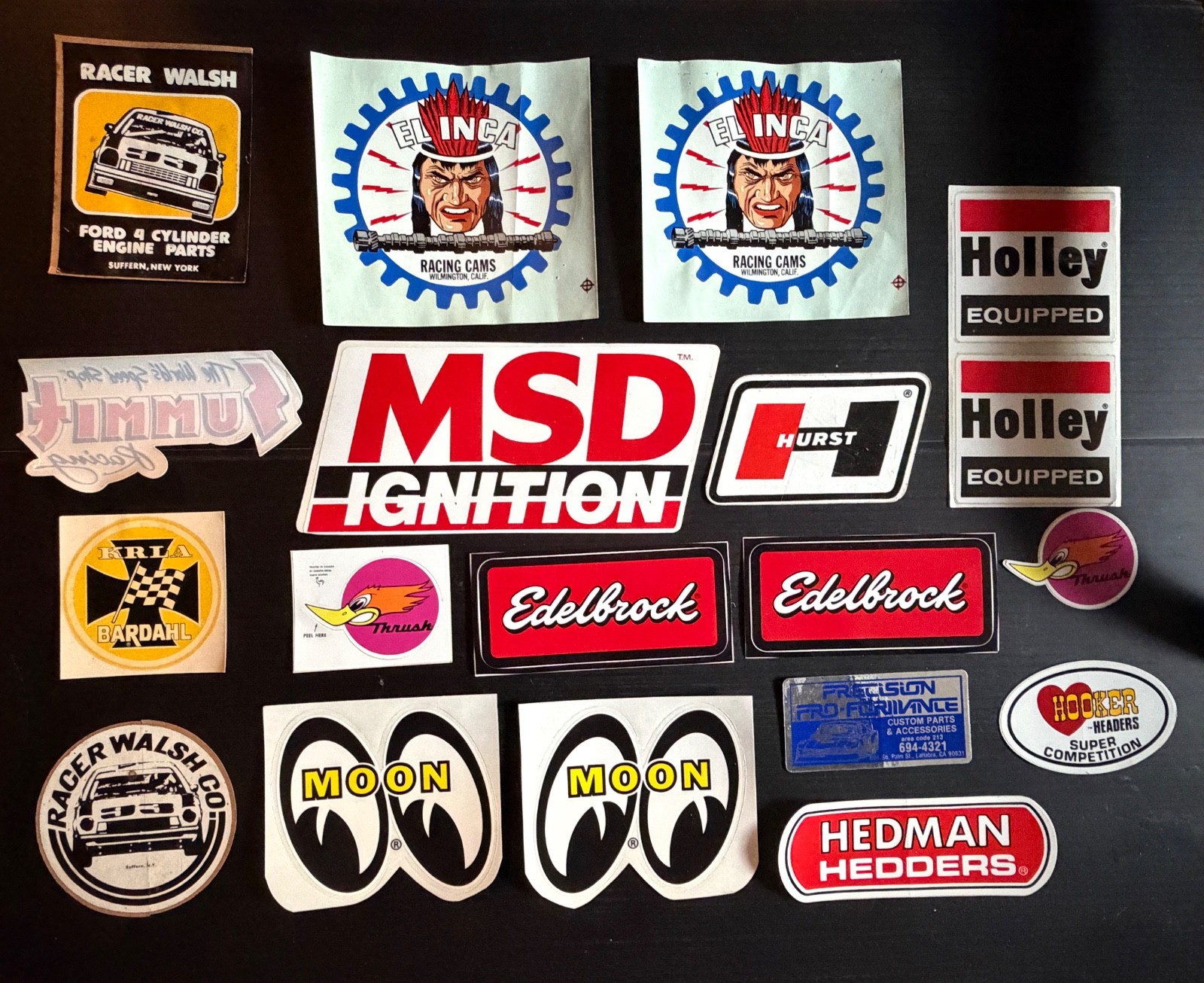 Lot of 18 Vintage 1970\'s 80\'s Original Drag Racing Hot Rod Muscle Car Stickers