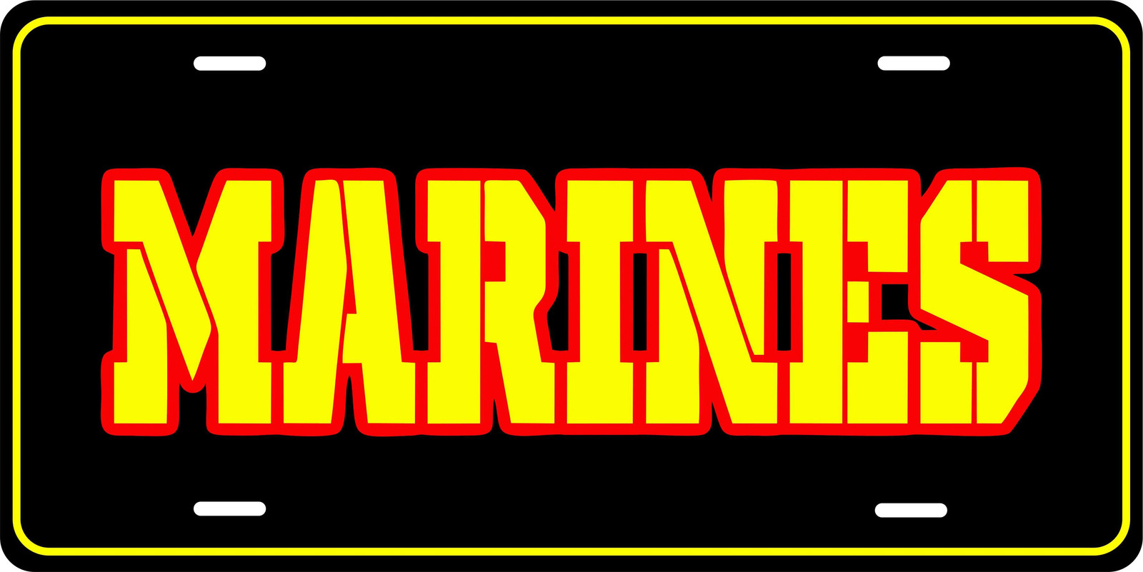 Marines Logo USMC Military Novelty License Plate Personalized Auto Moto Bike
