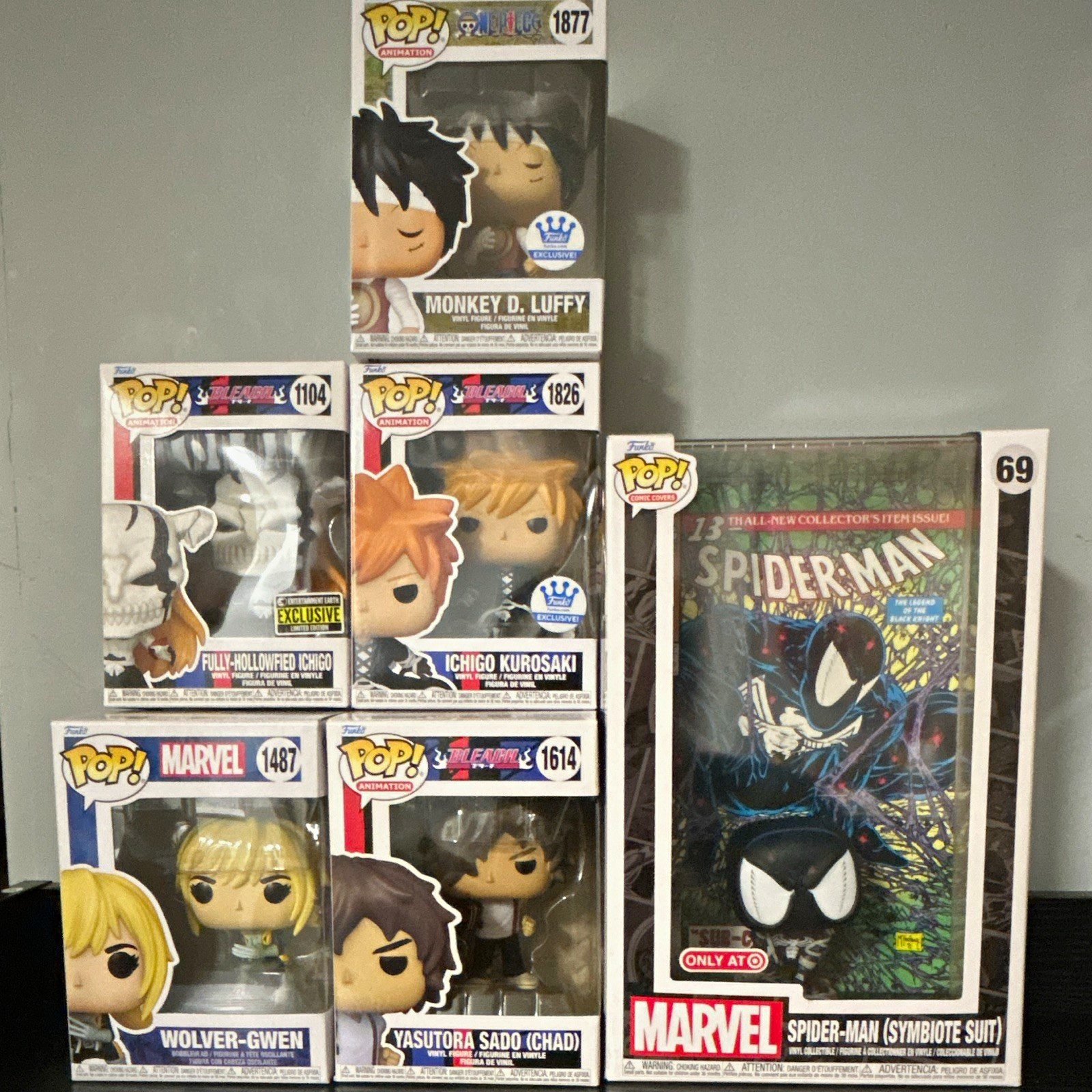 Funko Pop Vinyl Mixed Lot 6-Pack One Piece Bleach Marvel Target Exclusive