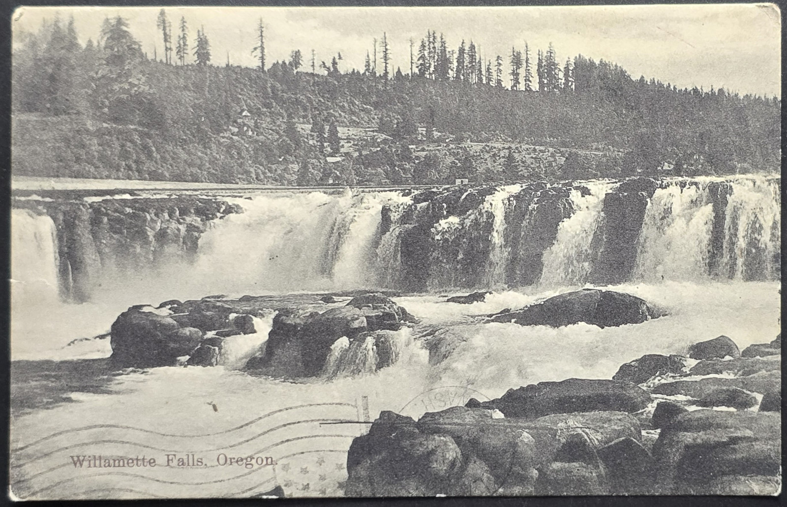 1909 Willamette Falls Oregon RPPC Starbuck WA Cancel to Walla Walla WA