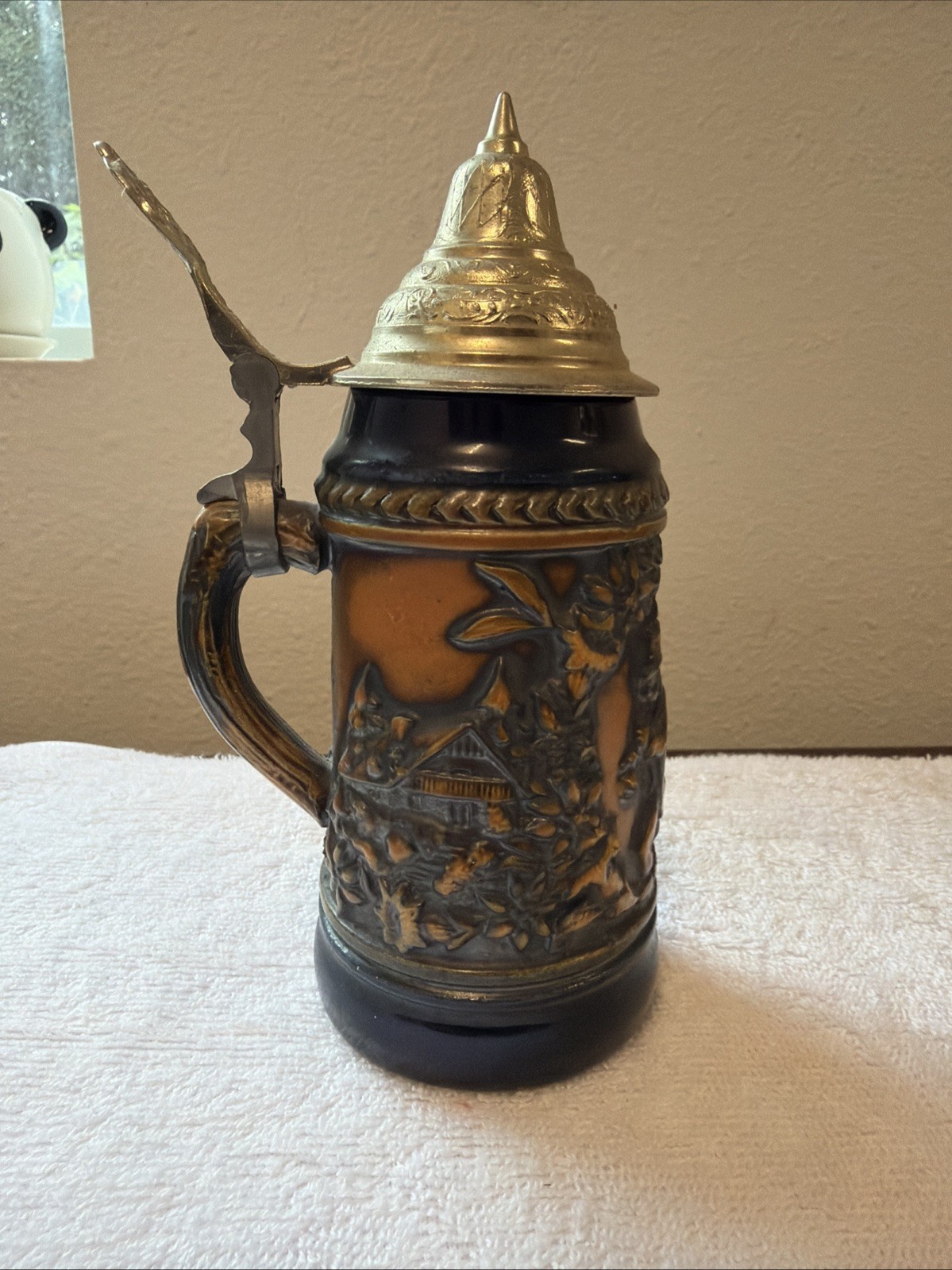 Antique Vintage Gerz Germany Beer Stein-  Images of Musicians DBGM marked