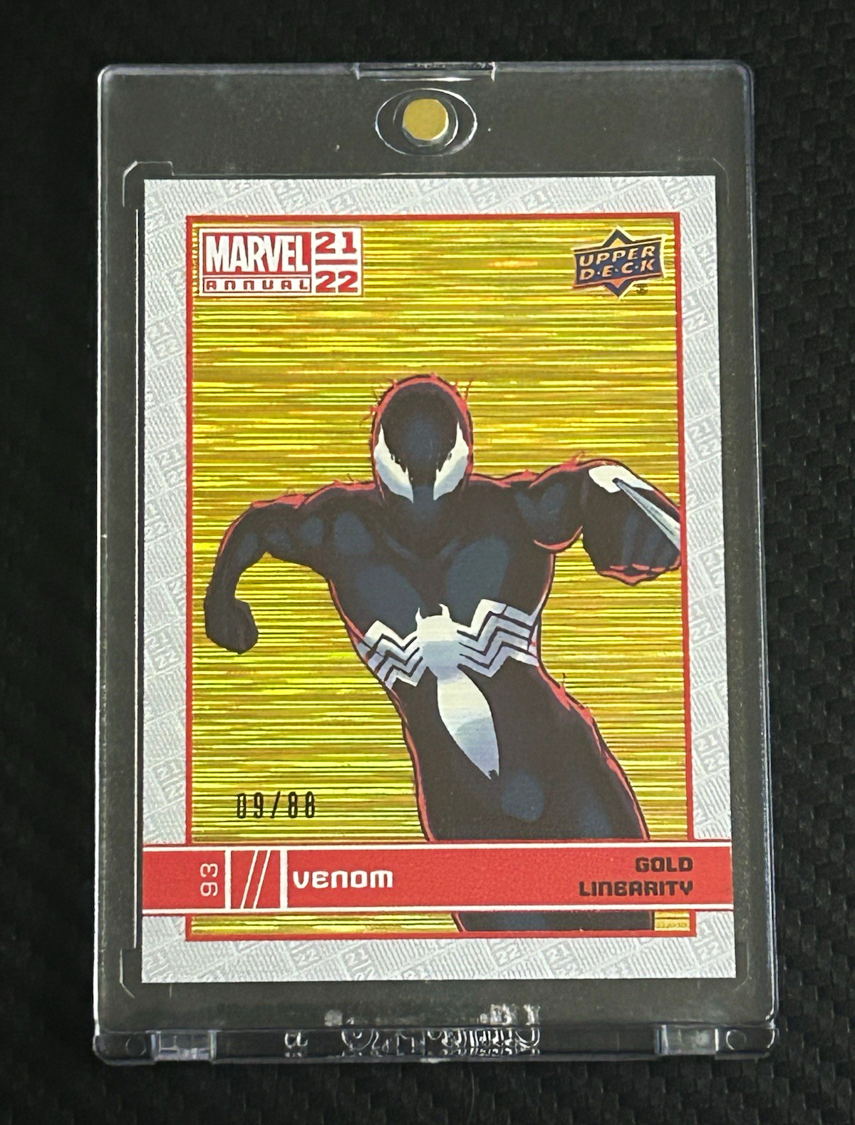 2021-22 Upper Deck Marvel Annual #93 Venom Gold Linearity # 09/88 SP