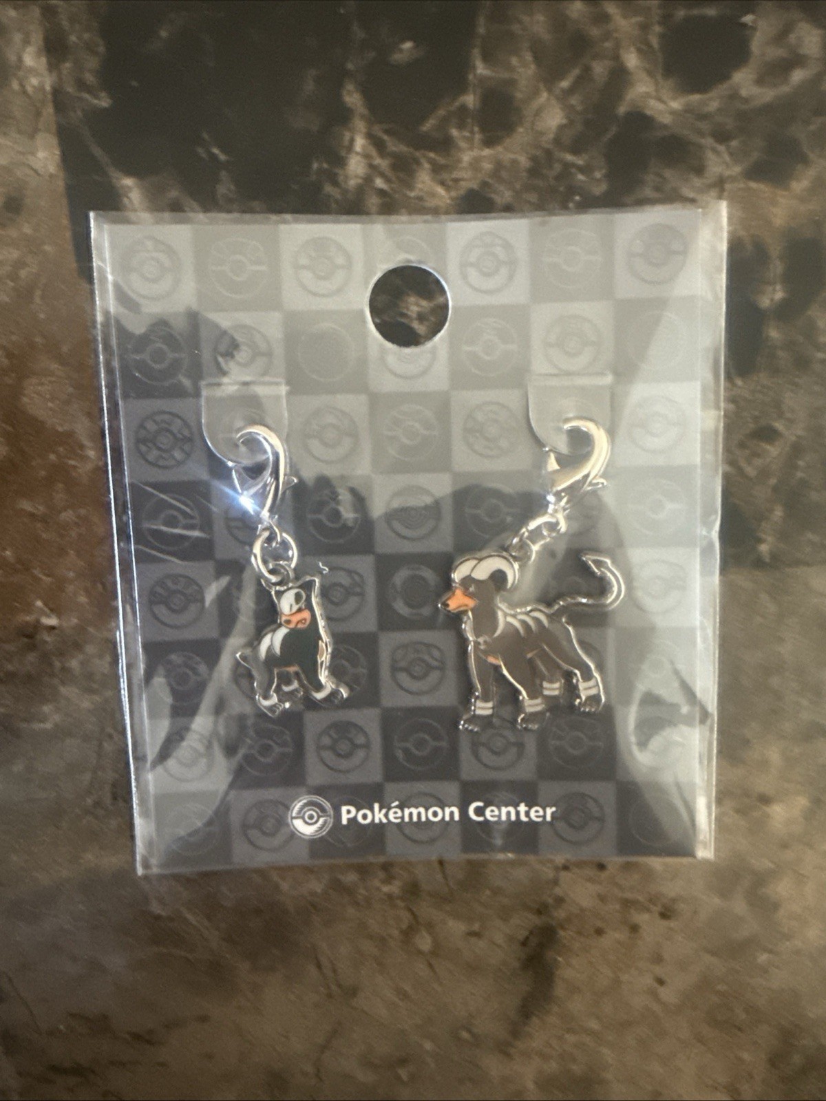 Pokémon Center Japan - Houndour/Houndoom Metal Charm Set - Exclusive/New
