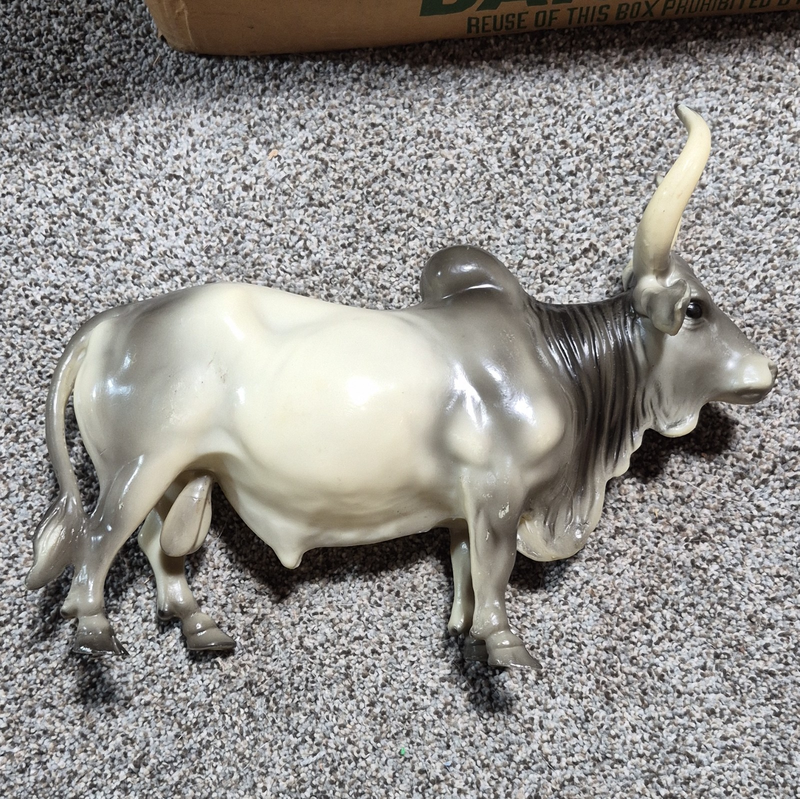 Vintage Breyer Horse #70 Glossy Grey Brahma Bull Animal 1960s see notes in descr