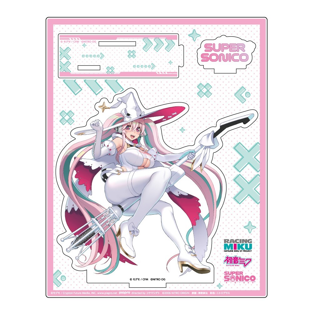 Caravan Nitroplus Super Sonico x Vocaloid Racing Miku 2024 Ver. Acrylic Stand