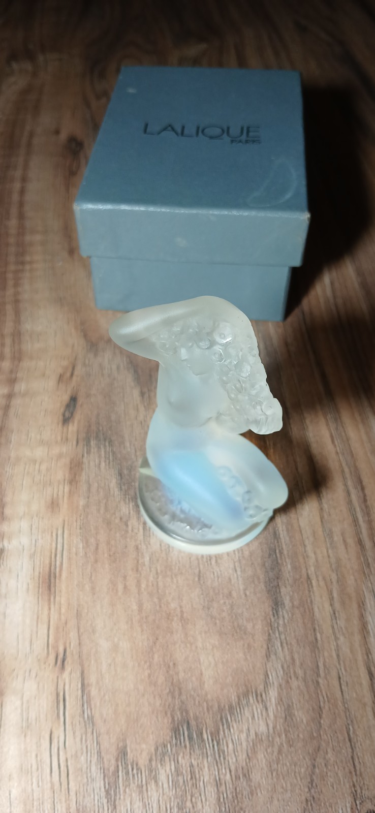 Lalique Sculpture Floreal Nude Opalescent Signed 3.5