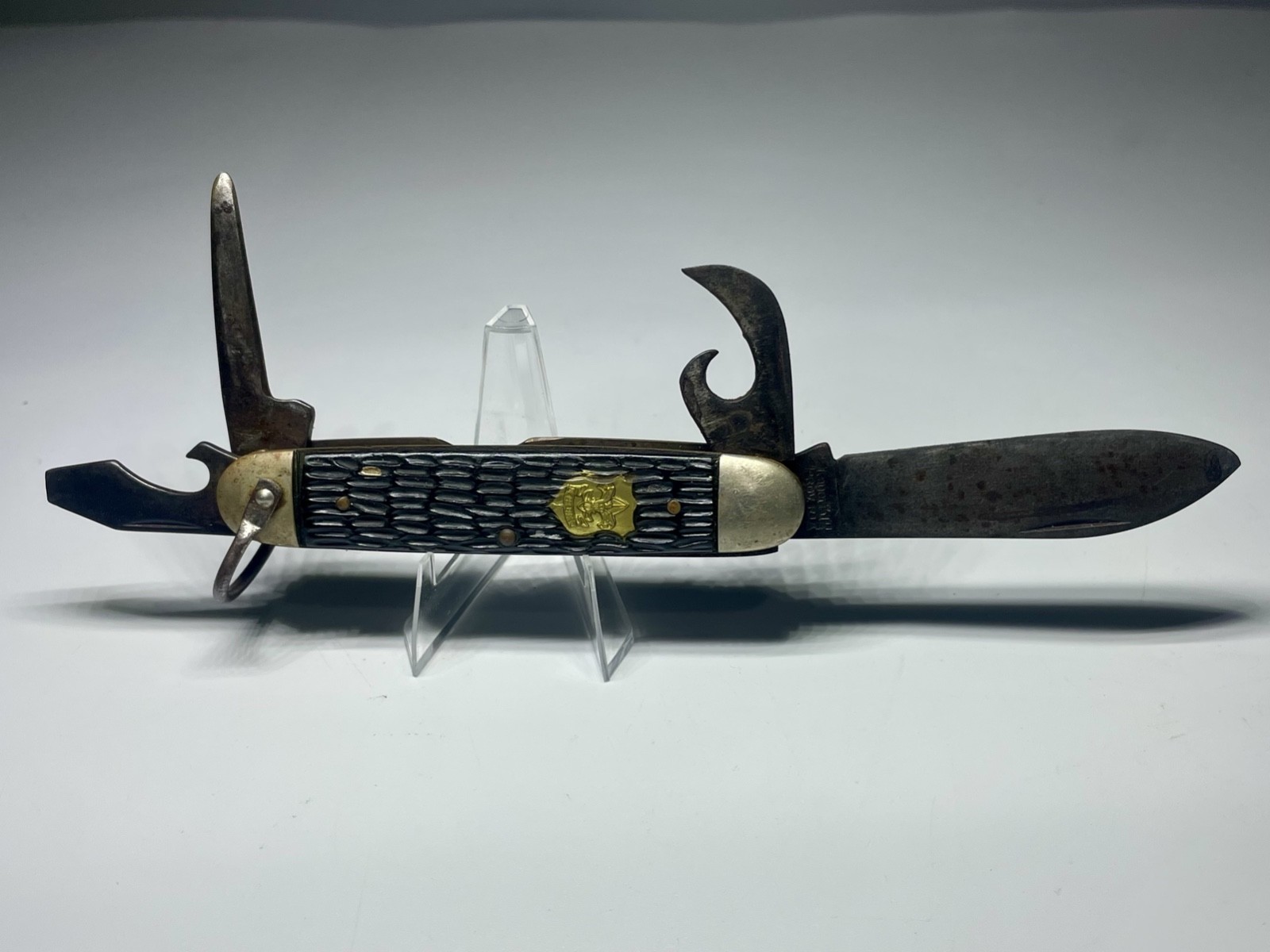 Vintage Imperial Prov RI BSA Boy Scout 4 Blade Pocket Knife Be Prepared USA