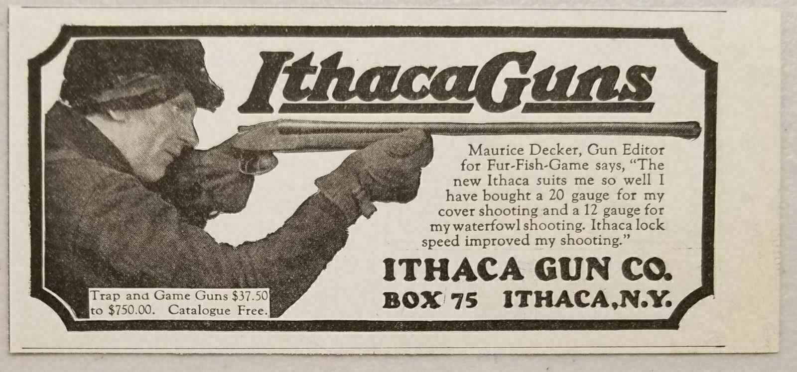 1927 Print Ad Ithaca Guns Shotguns Made in Ithaca,NY