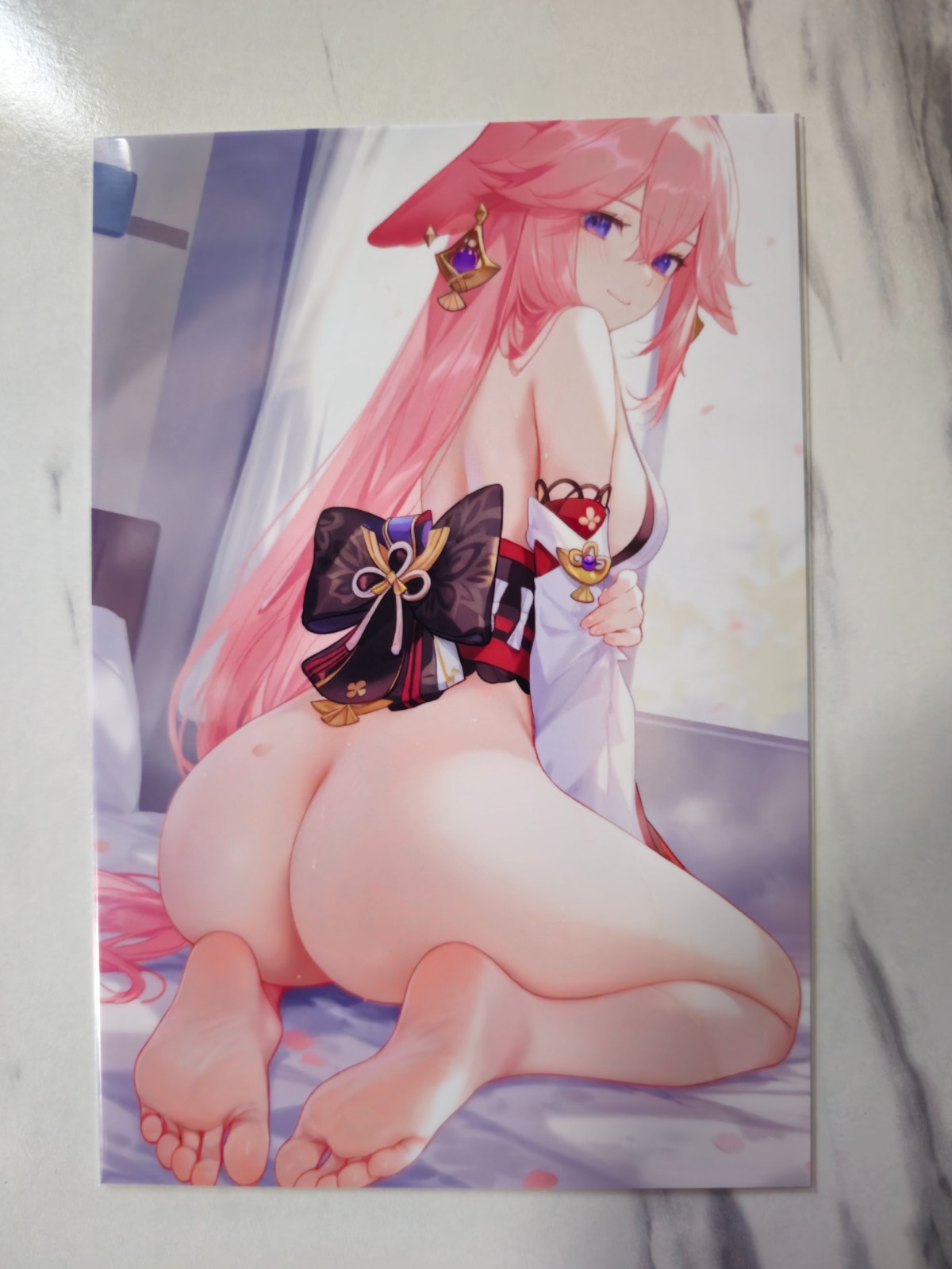 Anime Waifu Glossy Photo Art Print [6x4] - Yae Miko