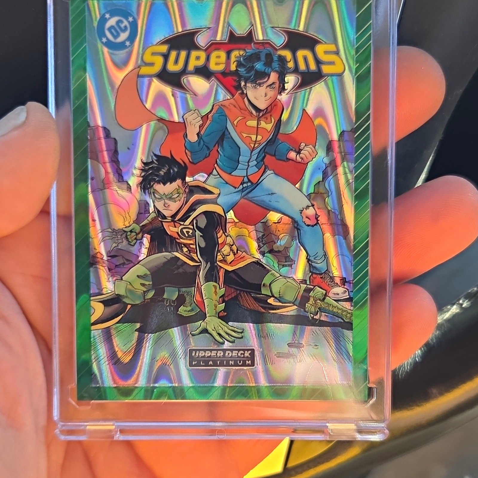 Upper Deck 2026 DC Super Sons VC60 Cover Variant Green Wave 13/50 Reilly Brown