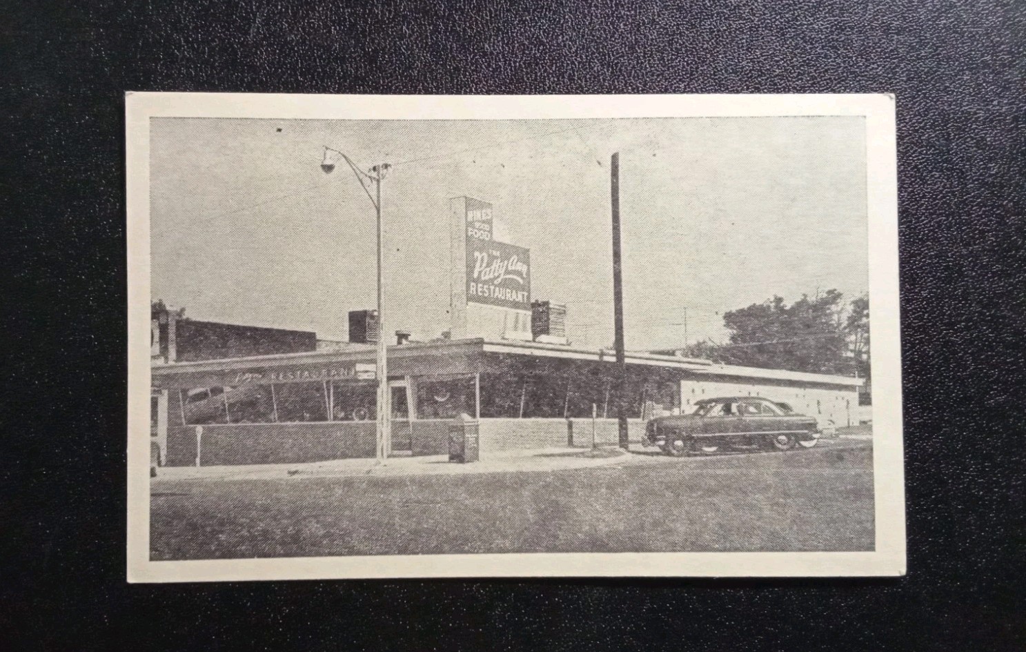 Henryetta OK Patty Ann Restaurant Diner Opened 1954 Classic Cars Postcard 1950s