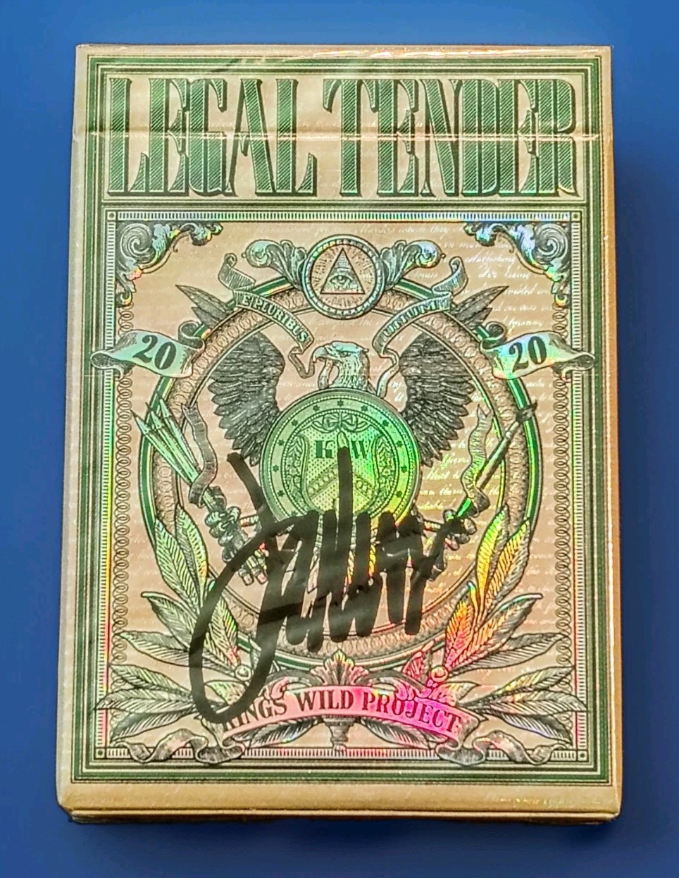 Legal Tender Gilded Signed Playing Cards Kings Wild Project 500 Made New Sealed