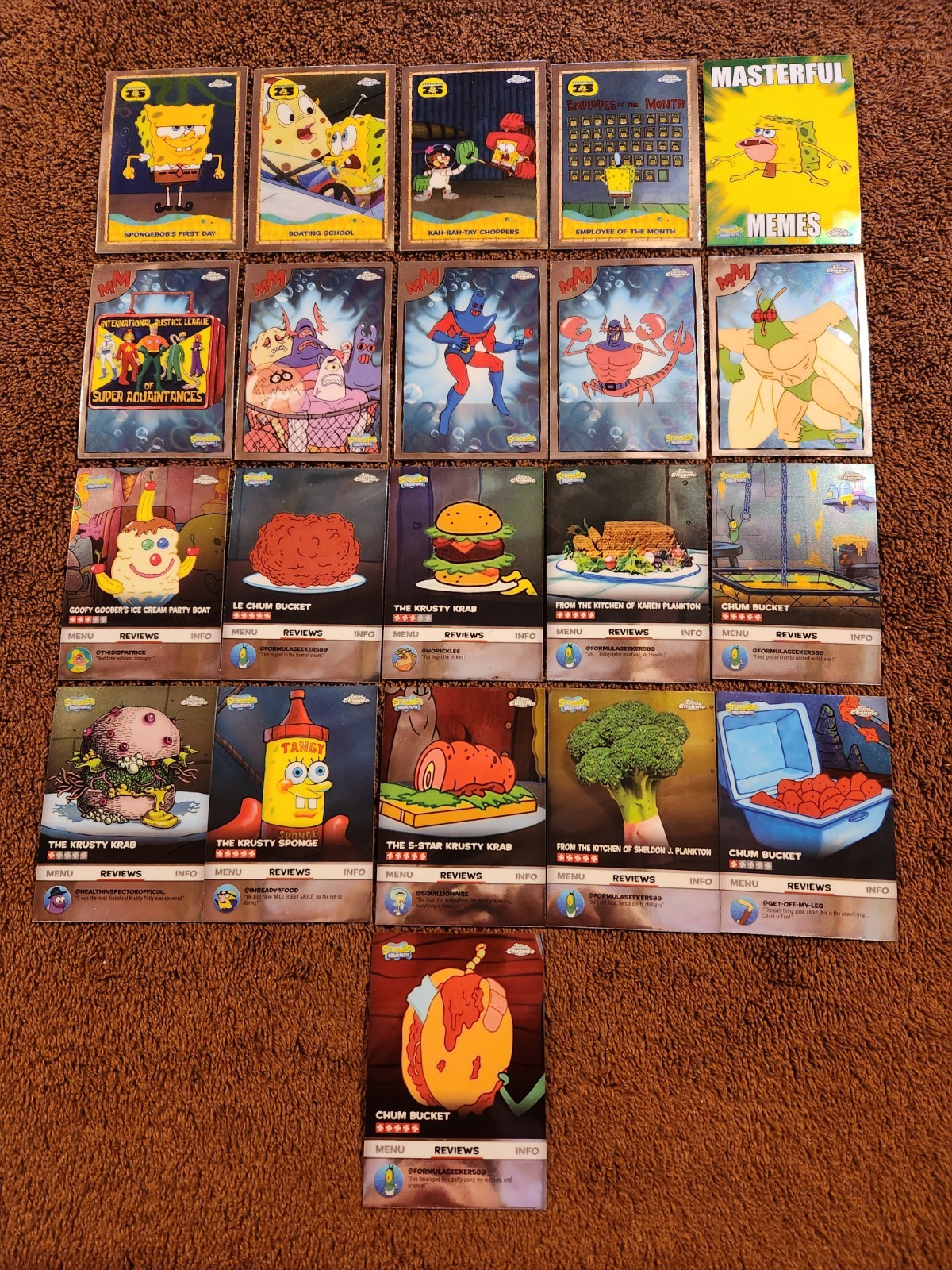 2025 TOPPS CHROME SPONGEBOB SQUAREPANTS- 21 INSERTS...