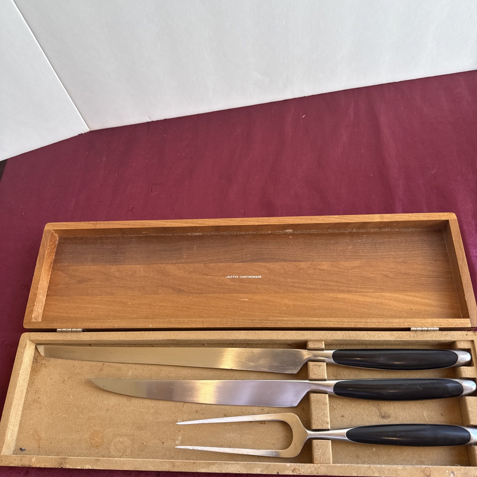Lauffer Onyx 3 Pcs carving ware (2) Knives and Carving Fork